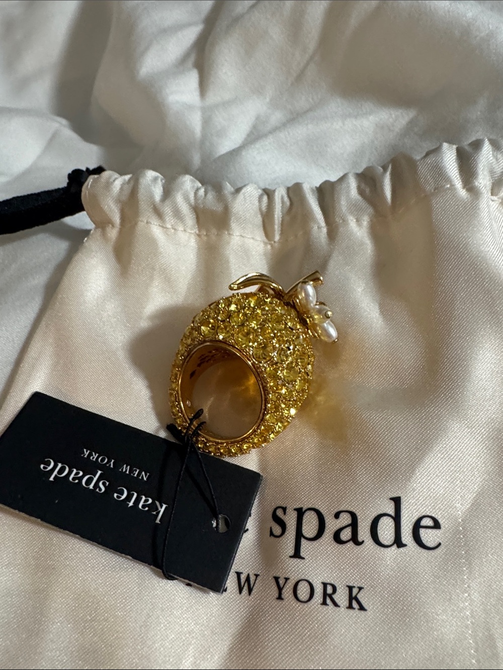 kate spade gold fresh squeeze 
cocktail ring
